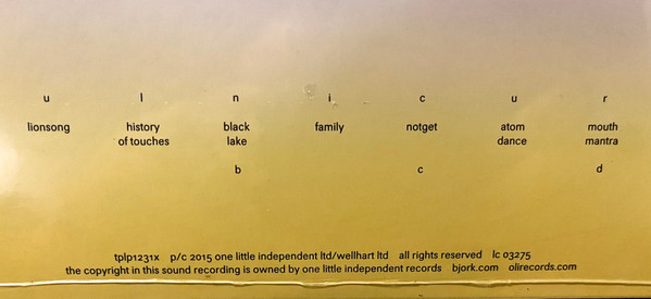 Björk - Vulnicura | One Little Independent Records (tplp1231x) - 2