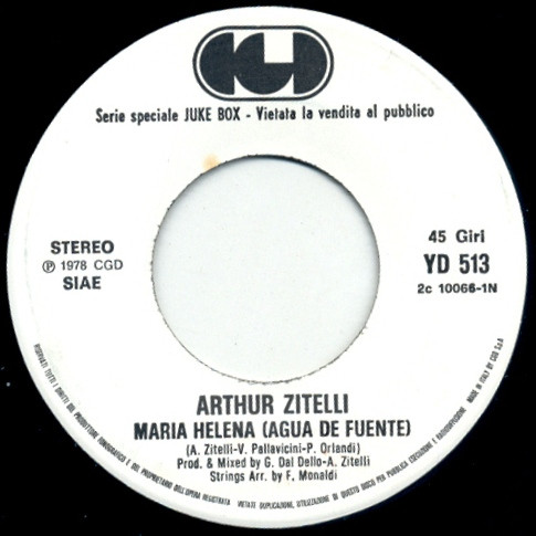 Pooh / Arturo Zitelli - Cercami / Maria Helena (Agua De Fuente) | CGD (YD 513) - 2