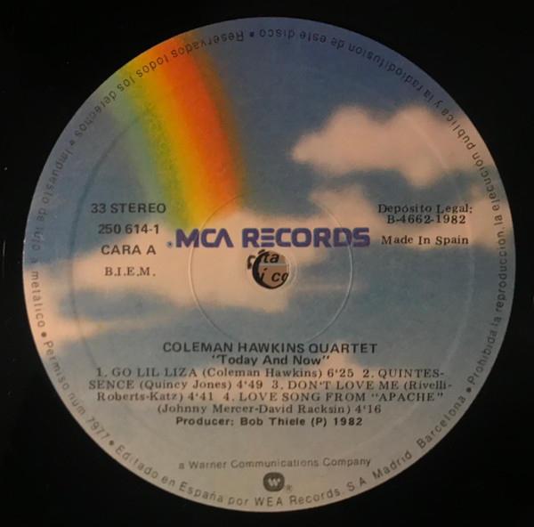 Coleman Hawkins Quartet - Today And Now | MCA Records (LB 250.614-1) - 3