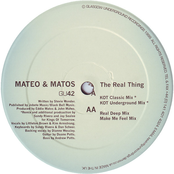 Mateo & Matos - The Real Thing | Glasgow Underground (GU42)