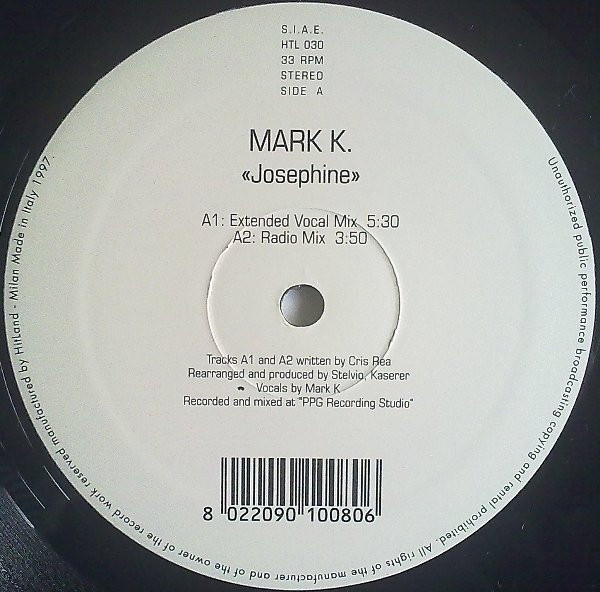 Mark K. - Josephine / All My Love | Hitland (HTL 030) Mark K. - Josephine / All My Love | Hitland (HTL 030)