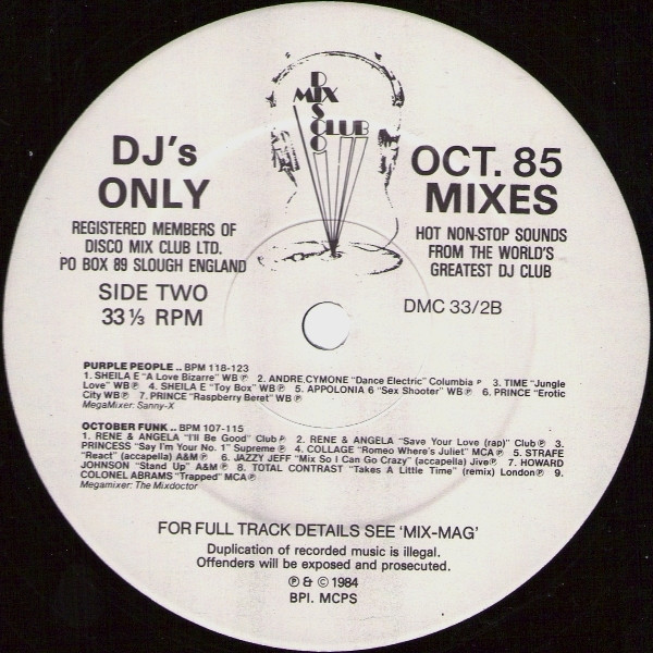Various - October 85 - The Mixes | DMC (DMC 33/2) - 4