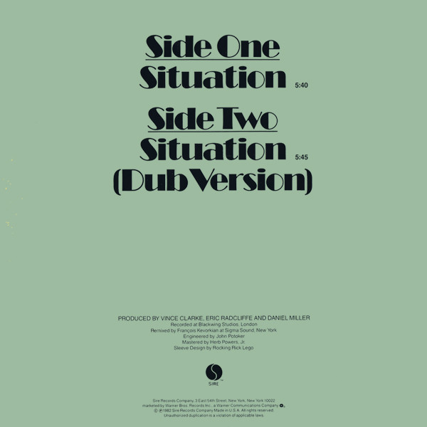 Yazoo - Situation | Sire (0-29950) - 2