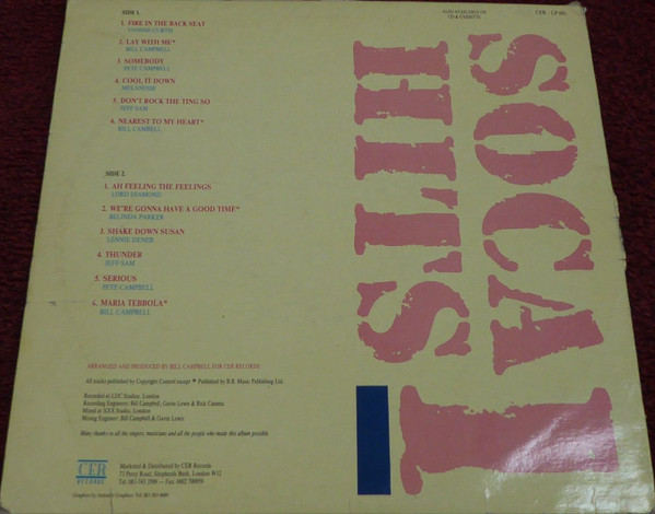 Various - Soca Hits 1 | CER Records (CER LP 001) - 3