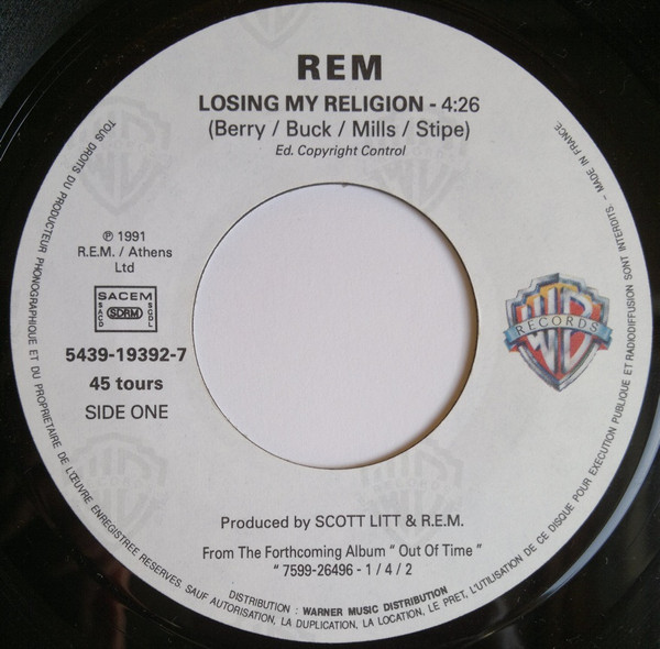 R.E.M. - Losing My Religion | Warner Bros. Records (5439 19392-7) - 3