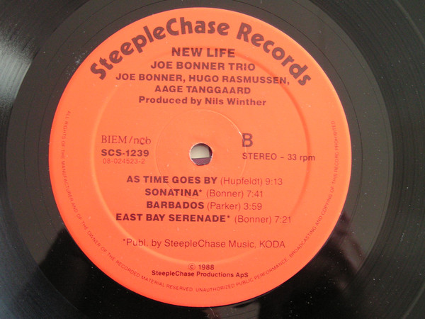 Joe Bonner Trio - New Life | SteepleChase (SCS-1239) - 4