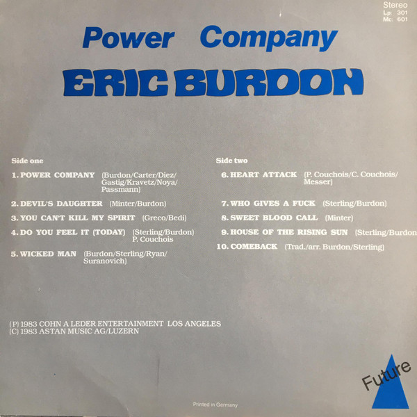 Eric Burdon - Power Company | Future (301) - 2