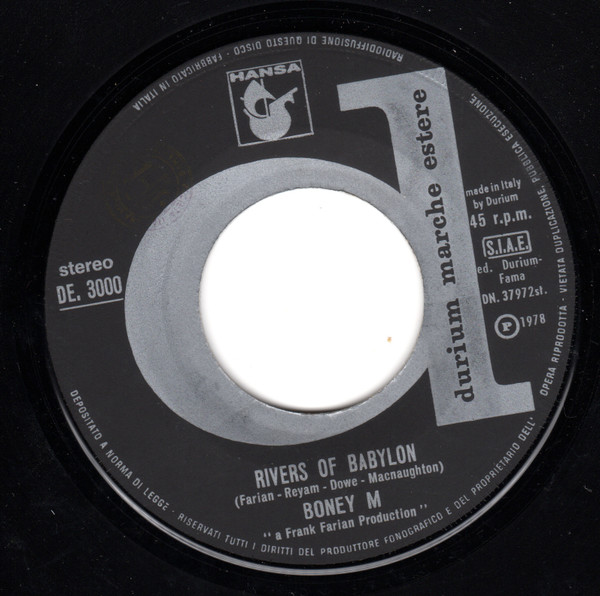 Boney M. - Rivers Of Babylon / Brown Girl In The Ring | Durium (DE 3000) - 3