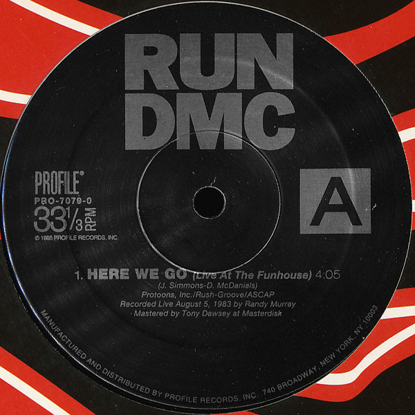 Run-DMC - Here We Go (Live At The Funhouse) | Profile Records (PRO-7079-0)