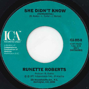 Runette Roberts - She Didn't Know | ICA Recording Group (ICA-005) - 2 Runette Roberts - She Didn't Know | ICA Recording Group (ICA-005) - 2