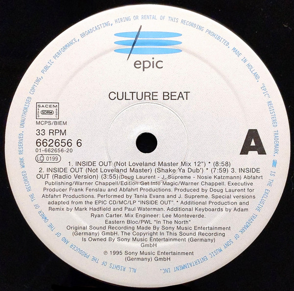 Culture Beat - Inside Out | Epic (662656 6) - 3