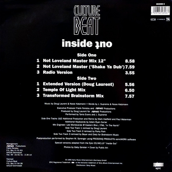 Culture Beat - Inside Out | Epic (662656 6) - 2