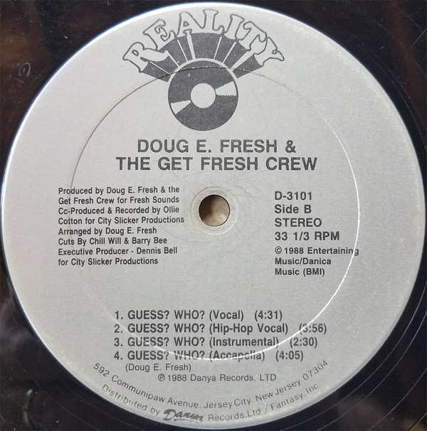 Doug E. Fresh And The Get Fresh Crew - Keep Risin' To The Top / Guess Who? | Reality (D-3101)