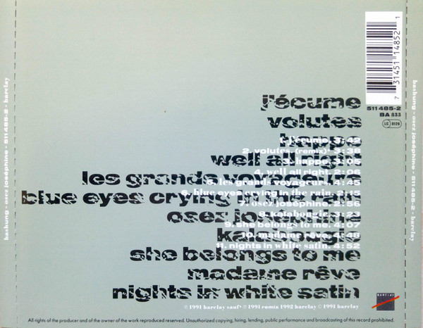 Alain Bashung - Osez Joséphine | Barclay (511 485-2) - 2