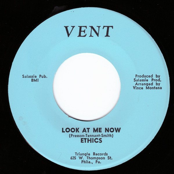 The Ethics - Think About Tomorrow / Look At Me Now | Vent Records (Vent 1001) - 2