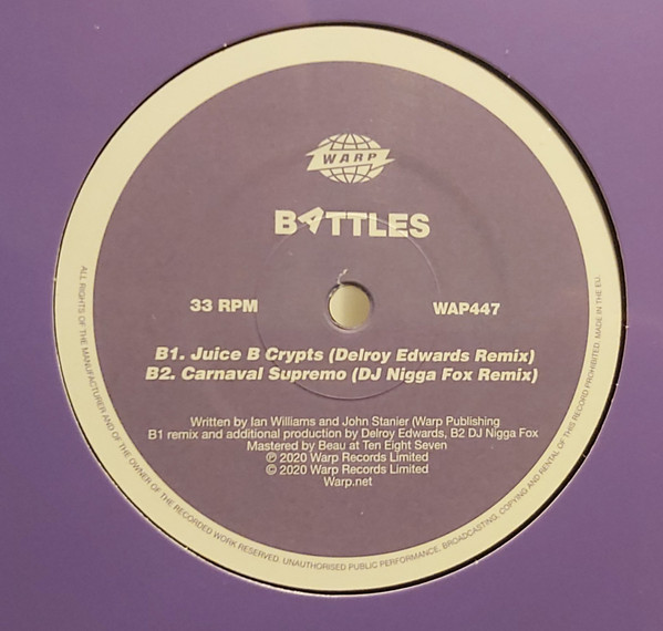 Battles - Juice B Mixed | Warp Records (WAP447) - 2