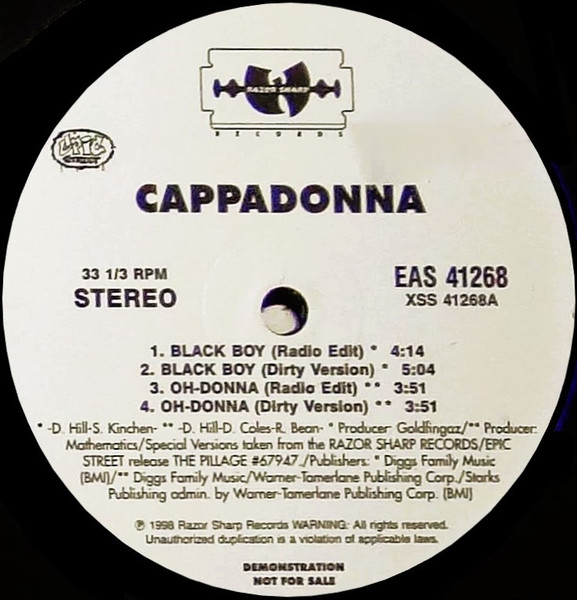 Cappadonna - Black Boy | Epic Street (EAS 41268)