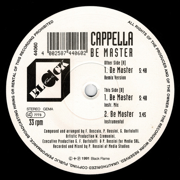 Cappella - Be Master | Black Flame (BF 44060)
