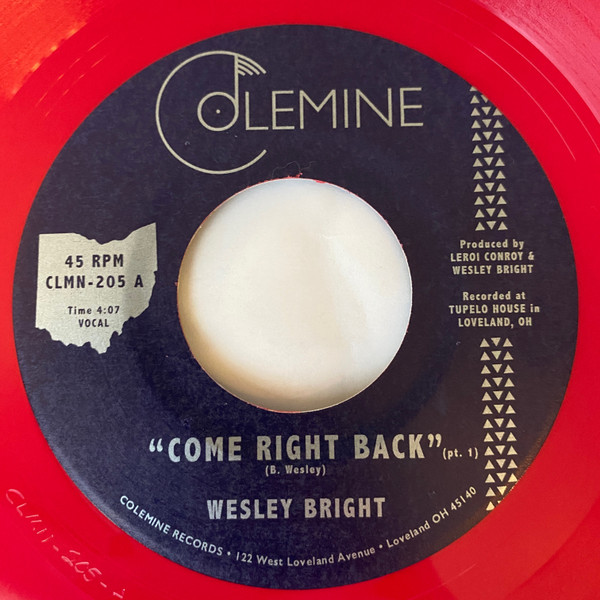 Wesley Bright - Come Right Back | Colemine Records (CLMN-205)