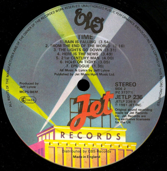 Electric Light Orchestra - Time | Jet Records (JETLP 236) - 3