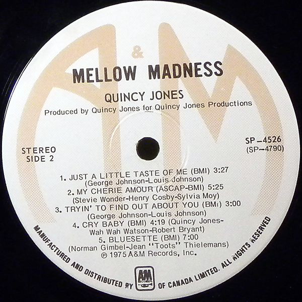 Quincy Jones - Mellow Madness | A&M Records (SP-4526) - 4 Quincy Jones - Mellow Madness | A&M Records (SP-4526) - 4