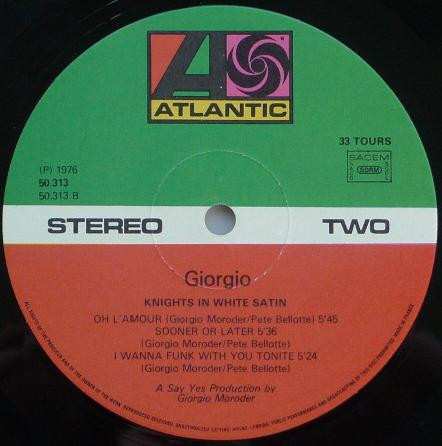 Giorgio Moroder - Knights In White Satin | Atlantic (50 313) - 4