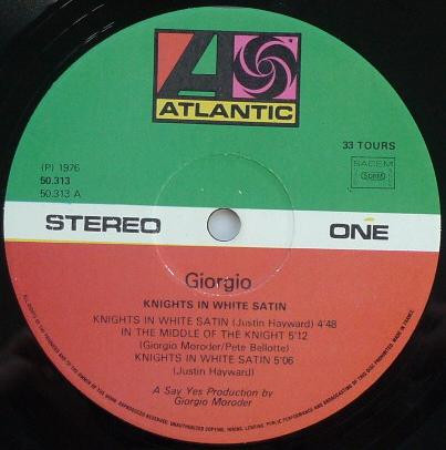 Giorgio Moroder - Knights In White Satin | Atlantic (50 313) - 3