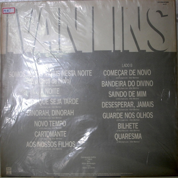 Ivan Lins - Saindo de Mim | EMI (31C 036 422 608) - 2