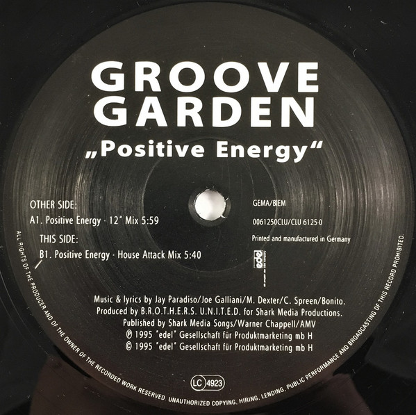 Groove Garden - Positive Energy | Club Tools (006125-0 CLU)