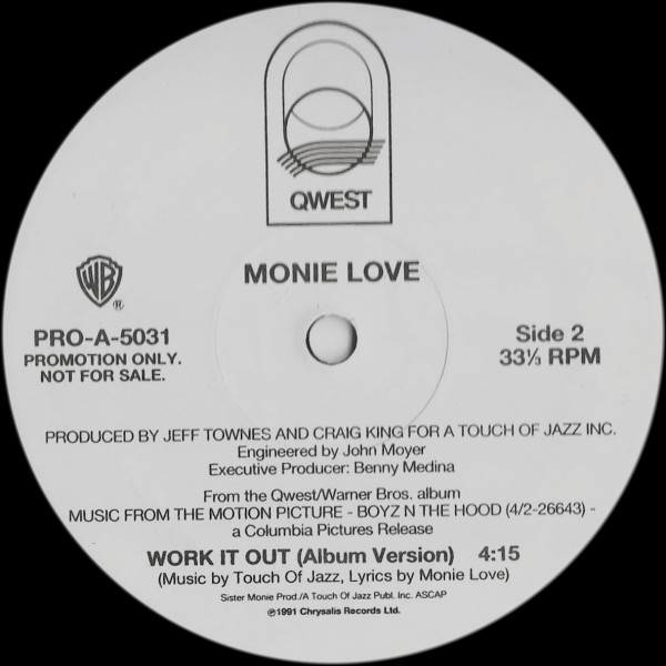 Monie Love - Work It Out | Qwest Records (PRO-A-5031) - 2
