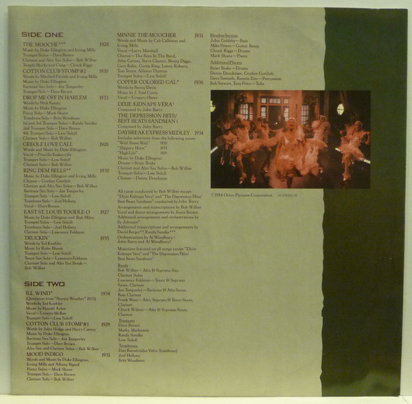 John Barry - The Cotton Club (Original Motion Picture Sound Track) | Geffen Records (GEF 70260) - 2