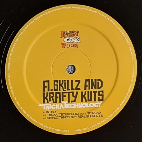 A-Skillz + Krafty Kuts - Tricka Technology | Finger Lickin' Records (FLRLP008) - 3