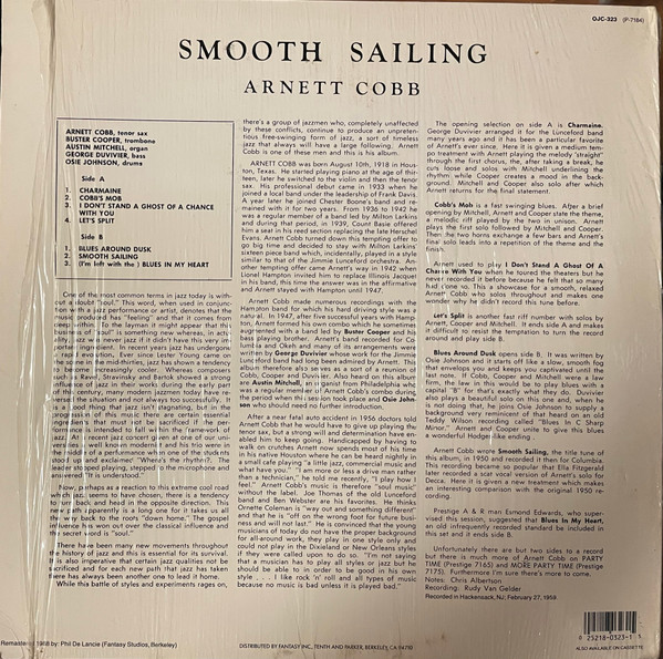 Arnett Cobb - Smooth Sailing | Original Jazz Classics (OJC-323) - 3 Arnett Cobb - Smooth Sailing | Original Jazz Classics (OJC-323) - 3