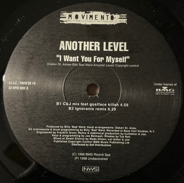 Another Level - I Want You For Myself | Movimento (MVM 9919) - 2