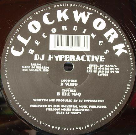 DJ Hyperactive - Scuff | Clockwork Recordings (CW022)