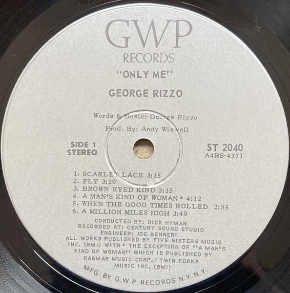 Georgie Rizzo - Only Me | GWP Records (ST 2040) - 3