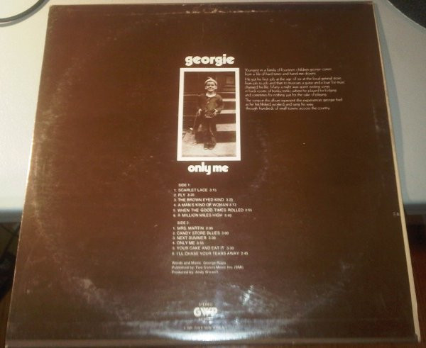 Georgie Rizzo - Only Me | GWP Records (ST 2040) - 2