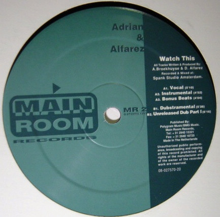 Adrian & Alfarez - Watch This | Main Room Records (MR 2) Adrian & Alfarez - Watch This | Main Room Records (MR 2)