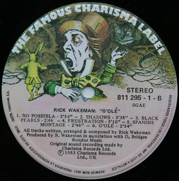 Rick Wakeman - G'Olé! - The Official Film Of The 1982 World Cup - The Original Film Soundtrack | Charisma (811 295-1) - 4