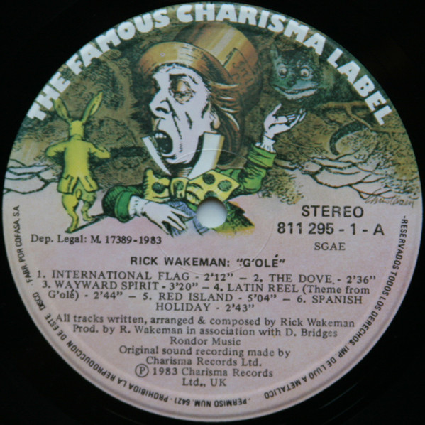 Rick Wakeman - G'Olé! - The Official Film Of The 1982 World Cup - The Original Film Soundtrack | Charisma (811 295-1) - 3