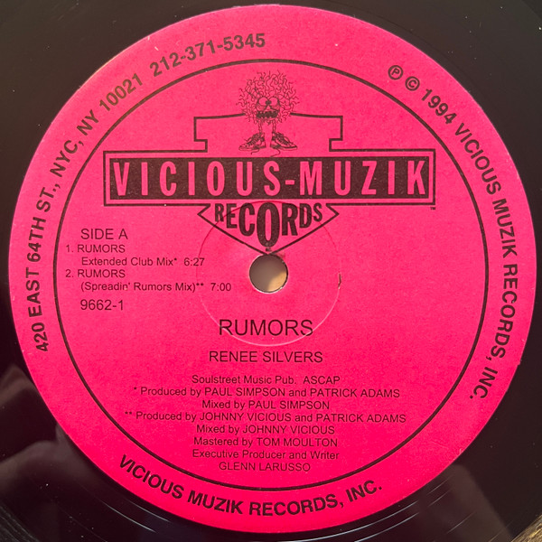 Renee Silvers - Rumors | Vicious Muzik Records (9662-1) Renee Silvers - Rumors | Vicious Muzik Records (9662-1)