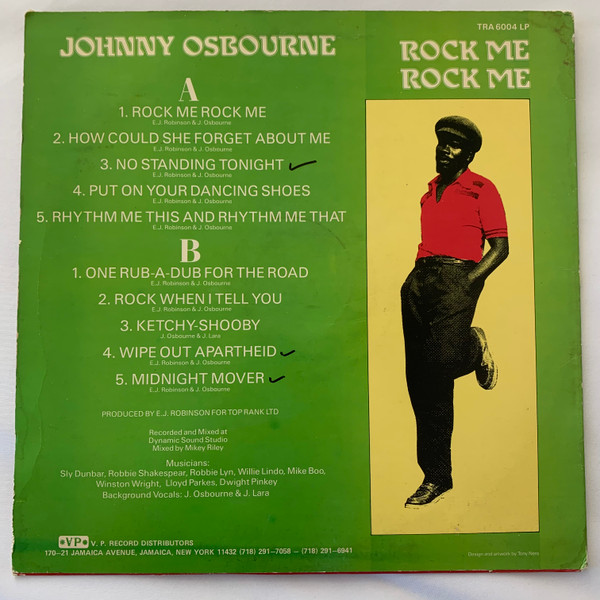 Johnny Osbourne - Rock Me Rock Me | Top Rank (TRA 6004 LP) - 2