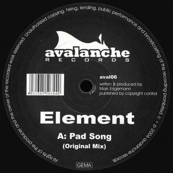 Element - Pad Song | Avalanche Records (aval06) - main