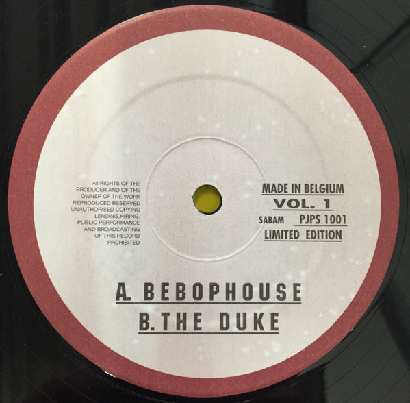Unknown Artist - Vol. 1 - Bebophouse / The Duke | Limited Edition - For DJ's Only (PJPS 1001) - 3