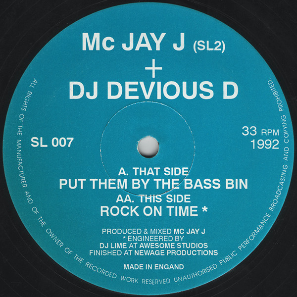 MC Jay J & Devious D - Put Them By The Bass Bin / Rock On Time | Awesome Records (SL 007) - main MC Jay J & Devious D - Put Them By The Bass Bin / Rock On Time | Awesome Records (SL 007) - main