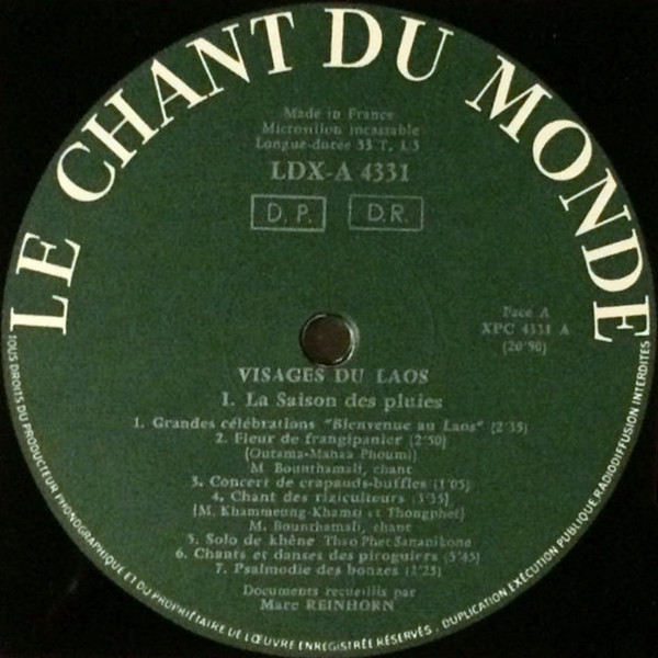 Various - Visages Du Laos | Le Chant Du Monde (LDX-A-4331) - 2