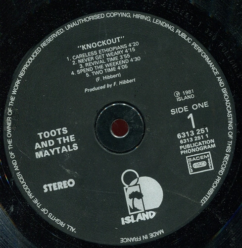 Toots & The Maytals - Knock Out! | Island Records (6313 251) - 3 Toots & The Maytals - Knock Out! | Island Records (6313 251) - 3