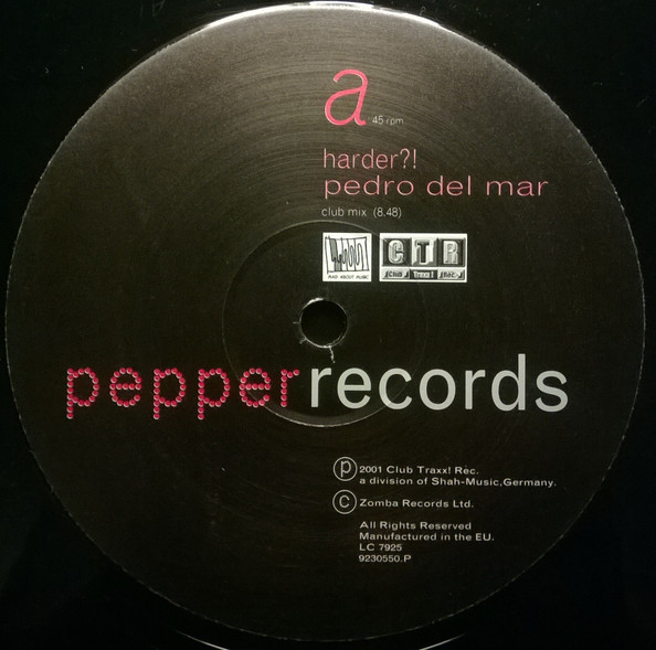 Pedro Del Mar - Harder?! | Pepper Records (9230550.P) - main