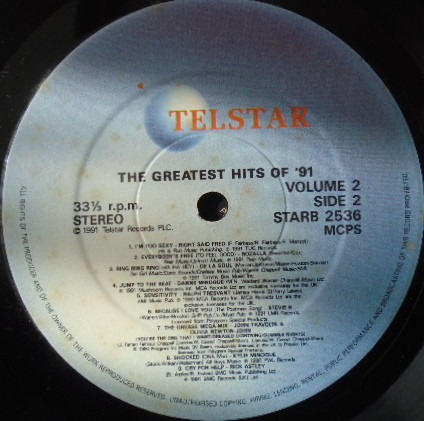 Various - The Greatest Hits Of 91 Volume Two | Telstar (STAR B 2536) - 3 Various - The Greatest Hits Of 91 Volume Two | Telstar (STAR B 2536) - 3