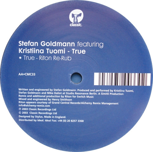Stefan Goldmann Featuring Kristiina Tuomi - True | Classic (CMC33) - 3